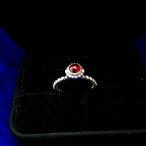 Pandora Garnet birthday blooms ring size 56